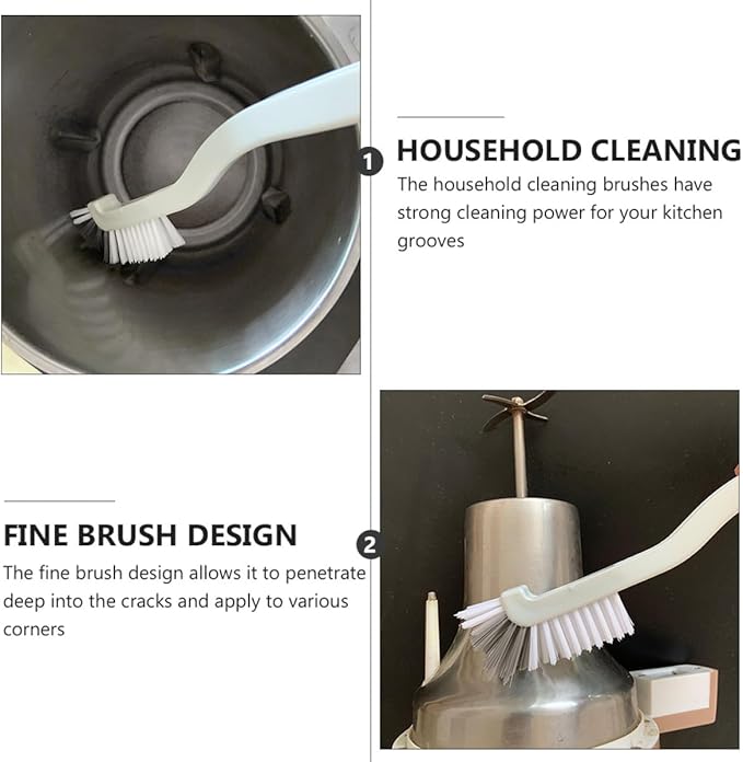 Balacoo 5pcs Door Window Track Brush and Tile Crevice Cleaner Set, Deep Cleaning Grout Scrubber for Kitchen Sink and Household Use