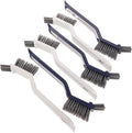 6pcs Bathroom Cleaning Brush Set with Hard Bristles, V-Shaped Grout and Floor Scrub Brushes for Small Space Cleaning, Shower and Tile Scrubber Tools for Household Use