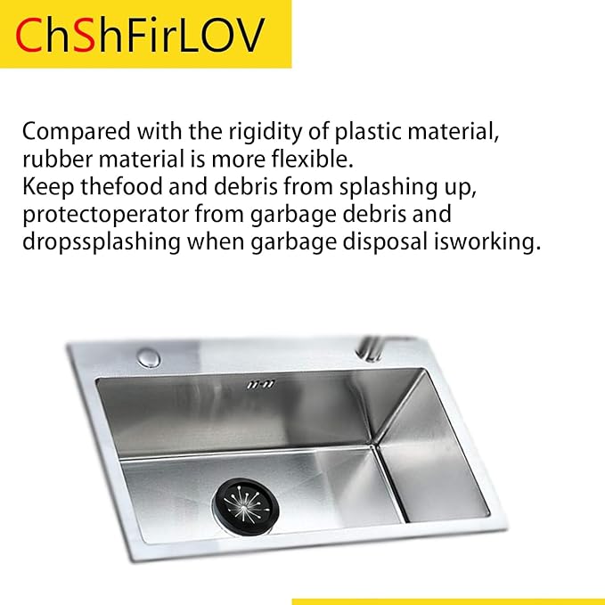 Garbage Disposal Splash Guards Sink Baffle Disposal - Food Waste Disposer Accessories for Whirlaway - Replacement Multi-Function Drain Plugs - 3.1 in - （3/Pack）