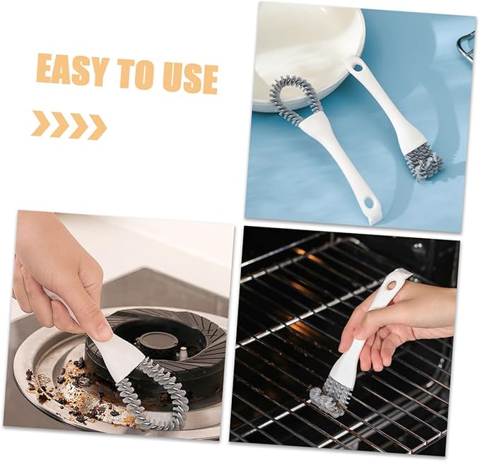 2pcs Crevice Cleaning Brush Set U-Shaped and Angled Kitchen Scrub Brushes for Grout and Stove Cleaning Handheld Hard Bristle Tools for Home Window Track