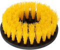 Electric Drill Brush Attachment 5-inch Round Yellow Hollow Brush Kit for Floor and Kitchen Cleaning Replacement Tool Heads for Household Scrubbing Tasks