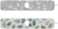 2 PCS Kitchen Sink Splash Guard 30 Inch Faucet Mat for Kitchen Sink Bathroom Sink Faucet Absorbing Drip Drain Mat Pad Microfiber Soft Washable Green and Grey Leaves