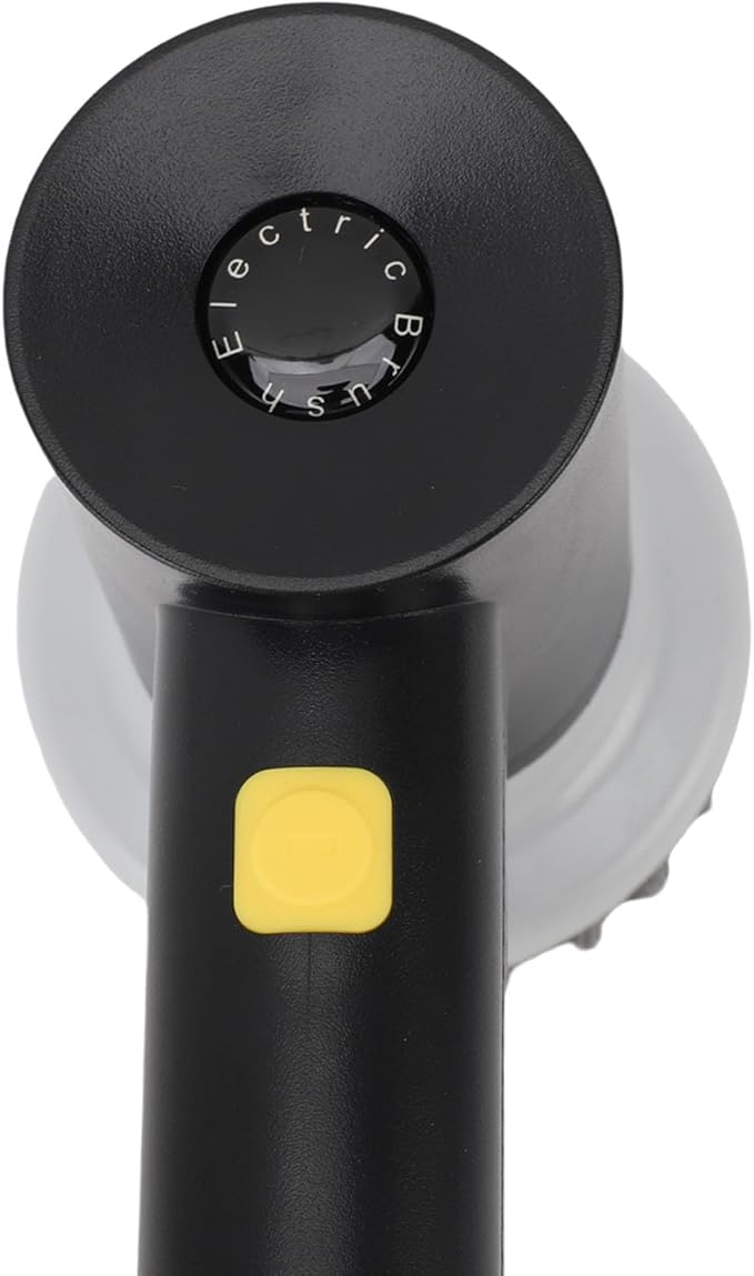 Cordless Electric Rotating Brush 2 Speeds | Effortless Bathroom Kitchen Scrubber with 3 Replaceable Heads for Tiles, Windows, and Floors | White | Fast Charging (Black)