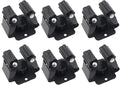 6PCS Broom Holder Wall Mount 50mm Dustpan Gardening Tools Mop Clip Broom Holder Wall Mount for Garage Garden Shed Storage System Laundry Home Kitchen Organizer Black