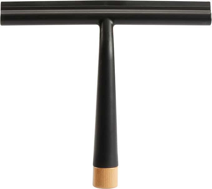 Bath Bliss Shower Squeegee with Hook in Black
