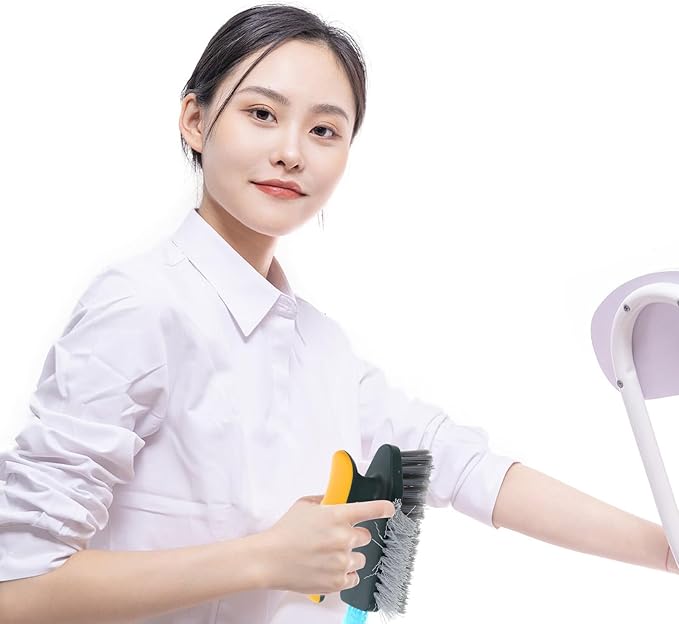 VICASKY Crevice Cleaning Brush for Bathroom and Kitchen, Hard Bristle Gap Cleaning Scrub Brush, 1pcs Yellow-Green, Multifunctional Household Sink and Tile Groove Cleaner