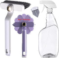 Crevice Cleaning Tool Kit-Including 2Pcs Grout Cleaner Brush,Clear Spray Bottle,Hard Bristle Crevice Cleaning Brush Suitable Bathroom Kitchen Toilet,Wall Sink Floor Cleaning Crevice Cleaning Brush