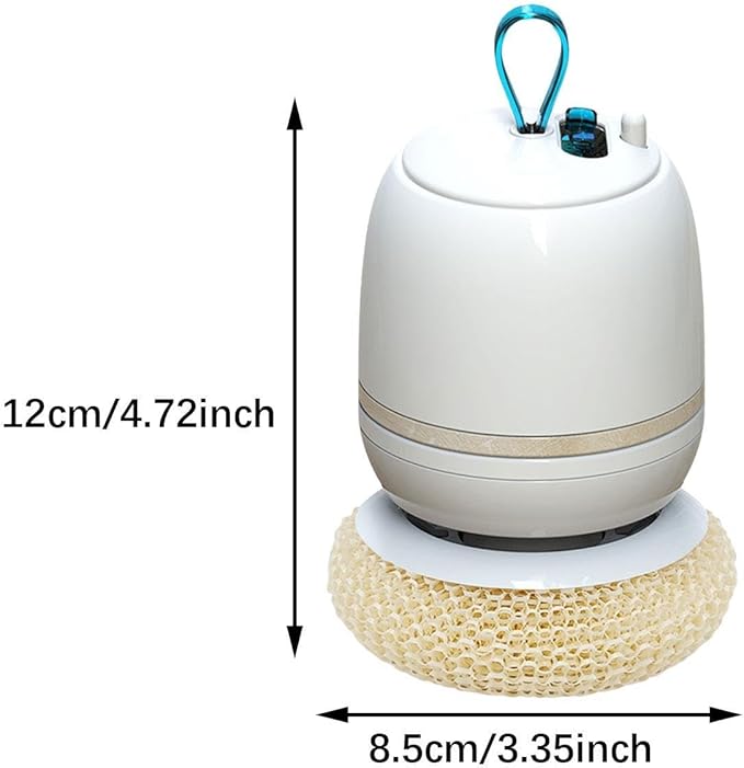 Electric Dish Scrubber Soap Dispensing Brush Portable Multifunctional Electric Kneading Cleaning Brush for Kitchen Board Gold 3.35x4.72inch