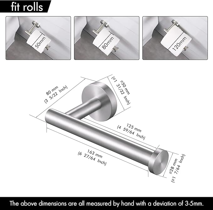 KES Toilet Paper Holder Wall Mount for Bathroom SUS304 Stainless Steel Brushed Finish, A2175S12-2