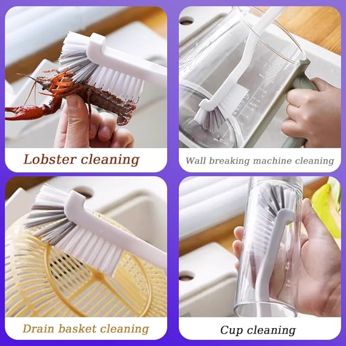 16PCS Crevice Cleaning Brush Set for Deep Cleaning Bathroom, Kitchen, Corner, Grout, Sink, Cup, Teapot, Blender, Bottle, Tight Spaces