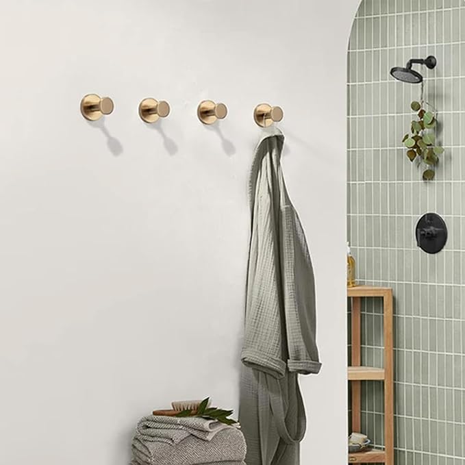 Luxe Hold No-Drill Hooks, 2024 Upgraded Suction Cup Hooks, Stainless Steel Waterproof Suction Cup Hooks for Shower, Bathroom, Hanging Towels, Mounting on Glass Shower Doors, Tile, Mirrors (Black)