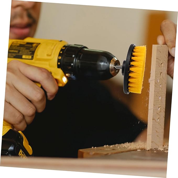 Mobestech 1pc Electric Drill Brush Portable Floor Scrubbing Tool Hollow Brush for Cleaning Bathtubs Tile Grout and Carpets