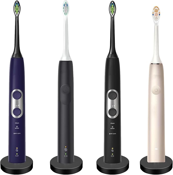 Black Electric Toothbrush Holder for Bathroom, Stainless Steel Freestanding Brush Holder, Compatible with Philips Sonicare Protective Clean 5100, 4100, 5300, 6500, 6100, New Philips 1100, 2100