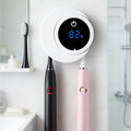 Toothbrush Sterilizer & Holder, Shmian Wall-Mounted Toothbrush Cleaner and Dryer for Bathroom and Travel, with LED Screen, Fits for Any Type Toothbrushes (White)