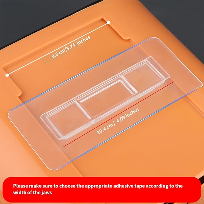 2 PCS Rectangular Shower Caddy Adhesive Replacement for Kitchen Bathroom Transparent Self-Adhesive Hooks Stickers for No Drilling Storage Shelf, Wall Mounted Corner Shelves, Set 2