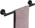 NearMoon Bath Towel Bar, Thicken Stainless Steel Shower Towel Rack Holder Wall Mounted for Bathroom, 18-lnch Overall Length-16-lnch Usable Hanging Space (2 Pack, Matte Black)