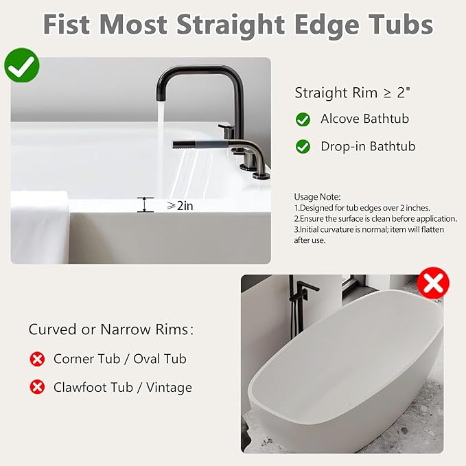 2.6-Ft Bathtub Splash Guard for Tub Kids, Silicone Splash Shield with 11 Suction Cups, Toy Tray Shelf, No Spill Water Barrier, Prevents Mess, Fun Bathtime for Toddlers Baby–Green