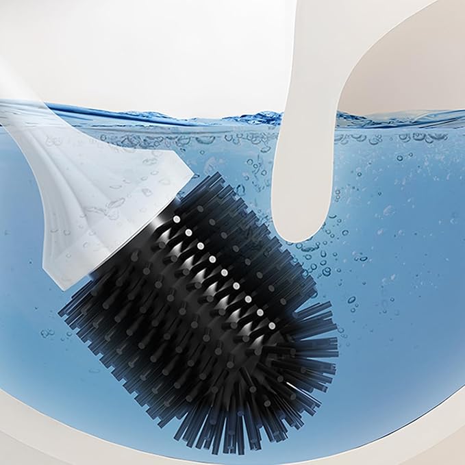 Toilet Brush Holder Set, Bowl Cleaning Brush, Corner Scrubber Flexible Cleaning Tool, Household Bathroom Maintenance Accessory for Dad, Husband Mom Toilet Home Sanitation Bathroom Floor Wall Use