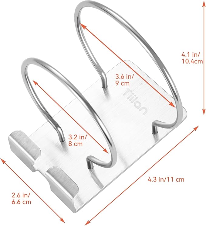 Hair Dryer Holder Wall Mount, Blow Dryer Holder Self Adhesive, SUS 304 Stainless Steel, Bathroom Hair Tool Organizer Rack, Silver