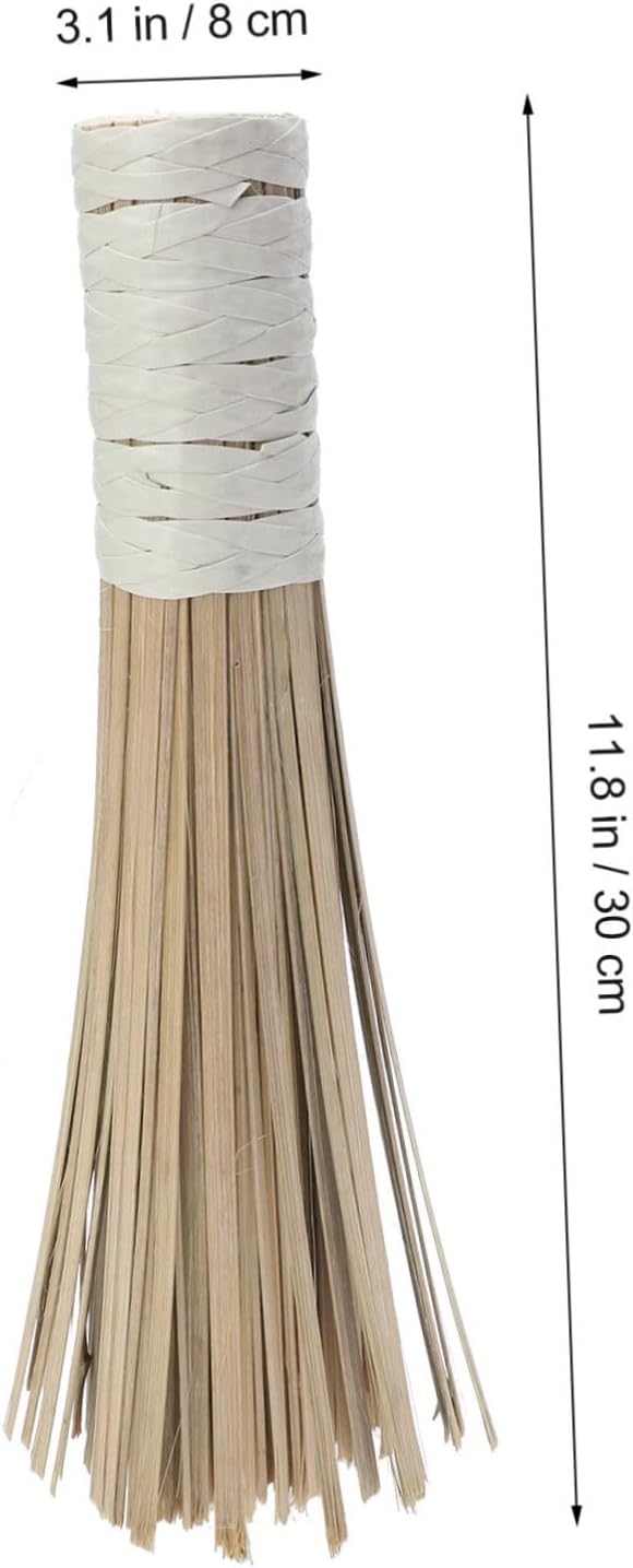 NOLITOY 2pcs Bamboo Pot Brush for Grout Stove Kitchen Cleaning Dish Scrubbers Strong Cleaning Ability