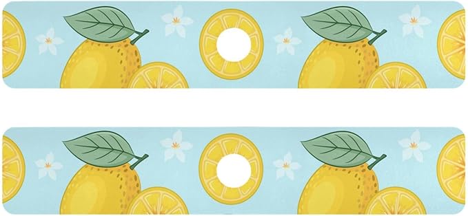 Kitchen Sink Splash Guard Sink Faucet Mat Faucet Handle Drip Catcher Drain Mats for Kitchen Bathroom Countertop Absorbent Dish Drying Mat Pad16 2pack 30x5.4Inch Lemon Blue