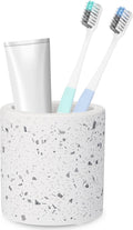 Diatomite Toothbrush Holder, BOJDOPIE Water Absorption Quick Drying Bathroom Countertop Organizer, Stand Cup for Toothpaste Makeup Brushes Razors (White)