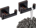 KOKOSIRI Robe Hooks Bathroom Double Towel Coat Hook for Bath Kitchen Hardware Wall Mounted, 2 Pack Oil Rubbed Bronze Stainless Steel B1015ORB-P2