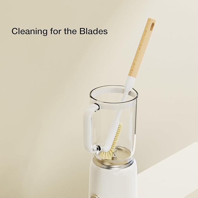 Cleaning Brush, Diveotree Hard Bristle Brush for Deep Cleaning Grout, Sink, Cup, Teapot, Bottle, Blender, Multi-Purpose Brush wih Long Handle for Kitchen (White-2Pack)