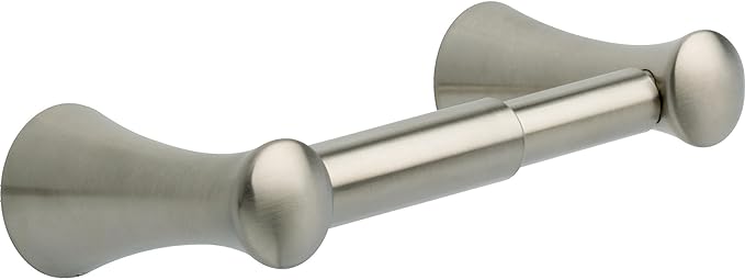 Delta Lahara (1-Pack) Toilet Paper Holder Brilliance Stainless Steel Tissue Roll Holder for Bathroom Organization and Storage Spring Loaded Toilet Tissue Holder Wall Bathroom Accessories D73850-SS