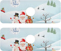 Kitchen Faucet Absorbing Mat Sink Splash Guard Behind Faucet Drip Catcher Trimmable for Bathroom RV Bar 14.7x5.4in 2PCS Christmas Snowman Winter