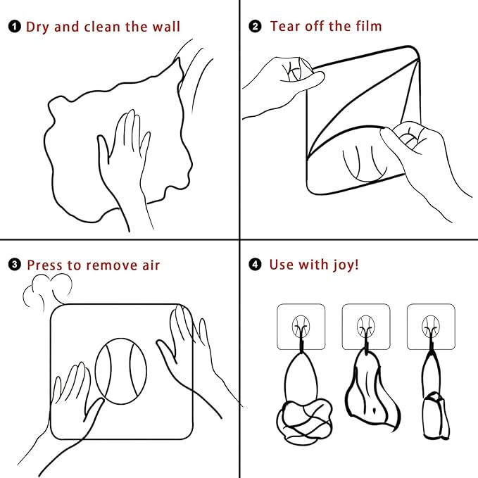Heavy Duty Adhesive Hooks 20-Pack: Holds 22lb, Strong Reusable & Waterproof Wall Hooks for Kitchen, Bathroom, Office - No Drilling, No Residue