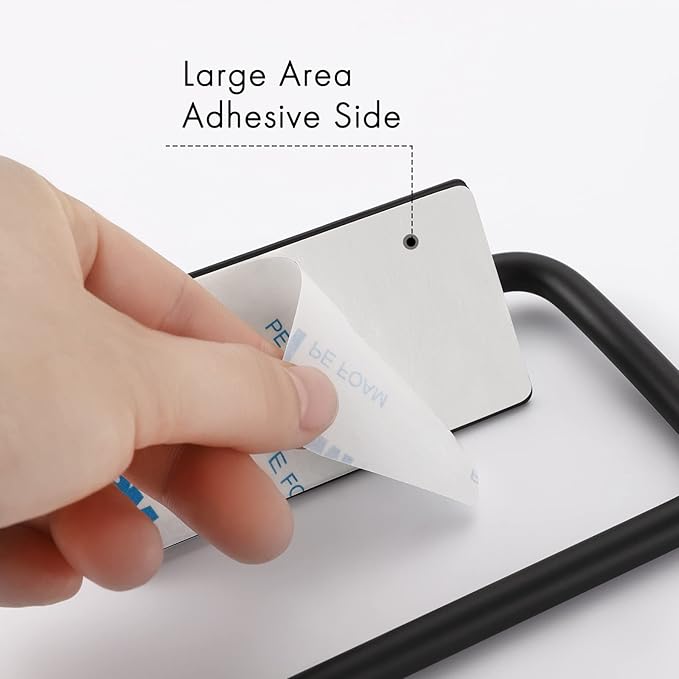 KES Toilet Paper Holder Self Adhesive Stainless Steel Tissue Towel Paper Roll Holder RUSTPROOF Matte Black, A7070-BK
