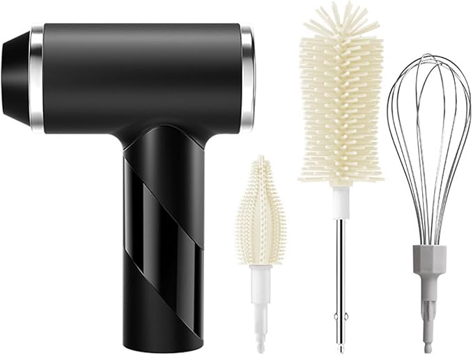 Rechargeable Electric Bottle Scrubber 1000mAh 3 Brush Heads 12Inch Protein Coffee Cups Pace Electric Cup Cleansing Brush