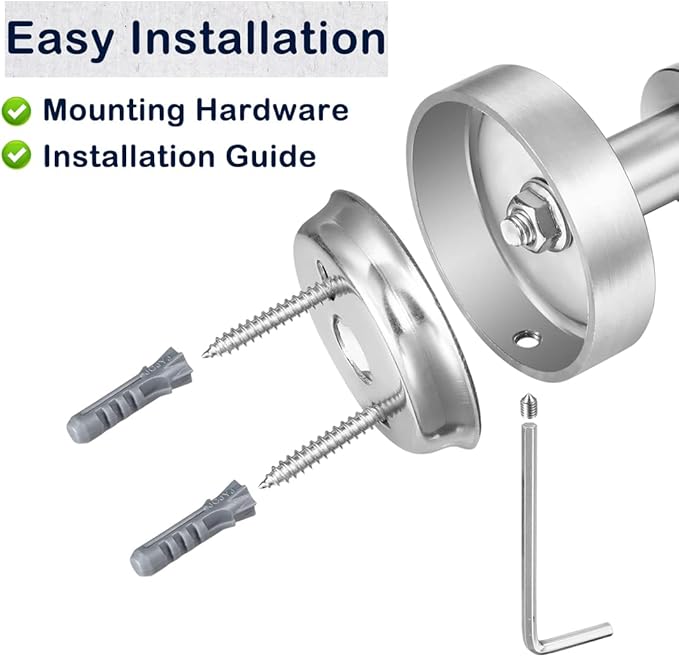 Brushed Nickel Toilet Paper Holder, SUS304 Stainless Steel Toilet Tissue Holder Wall Mounted for Bathroom Holding Mega Rolls Large Toilet Rolls