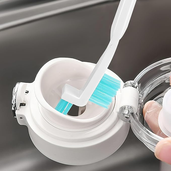 8pcs Household Cleaning Brush Set with Crevice, Grout Bottle Brushes for Kitchen and Bathroom, Sturdy Multi-Purpose Scrubbers for Detailed Household Cleaning