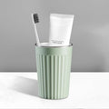 Toothbrush Holder for Bathroom-12oz Unbreakable Stainless Steel Bathroom Cup,Easy to Clean Toothbrush Cup, Reusable Bathroom Tumbler Cups for Home/School/Office(3" x 4.5" Green)
