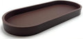 Happitasa Premium 12” x 5” Silicone Vanity Tray | Sink and Surface Organizer with Sturdy Non-Slip Base | Heat Safe, Dishwasher Safe (Dark Chocolate)