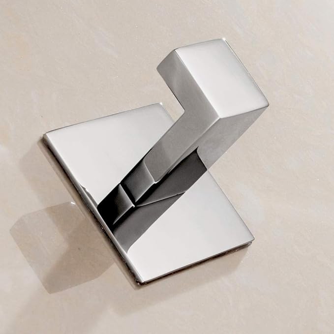 Stainless Steel Bathroom Towel Hook Self Adhesive Robe Coat Hook in Bathroom,No Screw Need and Chrome Finish …