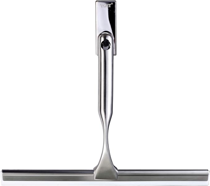 All-Purpose Shower Squeegee for Showers,Bathroom, Window and Car Glass,Heavy Duty Stainless Steel,10',10 Inches