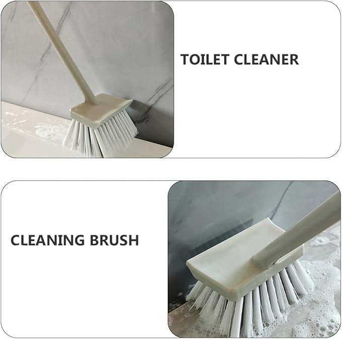 Bathroom Cleaning Brush Floor Scrub Brush Plastic Stiff Bristle for Tile Grout Walls and Floors Home Cleaning Supply