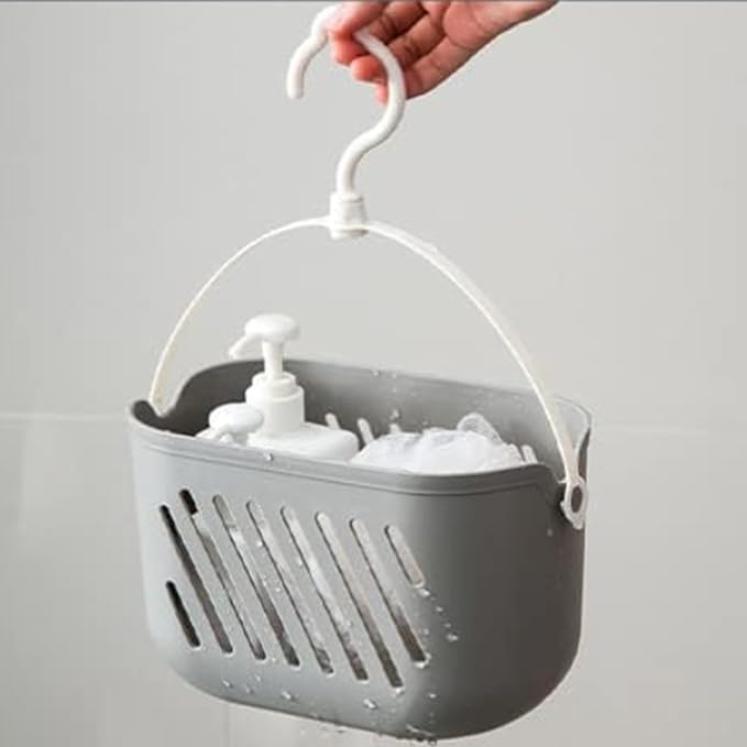 Hanging Shower Caddy, 2-Pack Hanging Basket for Bathroom & Kitchen - Space-Saving Storage Organizer for Shampoo, Loofahs, Towels, Pantry Items
