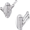 Angle Simple Foldable Swivel Towel Hook 2 PCS, Metal Flexible Coat Hook, Bath Towel Holder, Heavy Duty Robe Clothes Hanger for Bathroom RV Wall Mount, Brushed Nickel