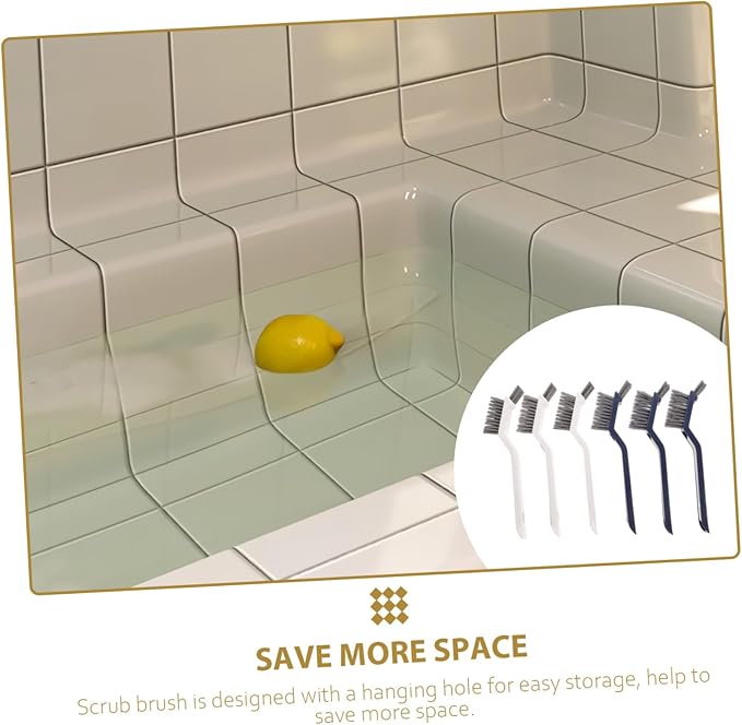 6pcs Edge Brush Grout Removal Tool Cleaning Brush for Spaces Tile Floor