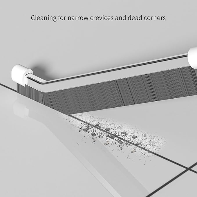 Space Saving Crevices Brush with Abrasive Bristles Perfect for Sink Edges Grout Lines Without Bending Over Bathroom Crevices Brush Long Handle