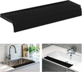 Sink Edge Protector with Suction Cup, 14" 20" 24" 30", Silicone Sink Splash Guard for Kitchen & Bathroom, Protect Countertop from Scratches, Stains, for Stainless Steel Granite Quartz