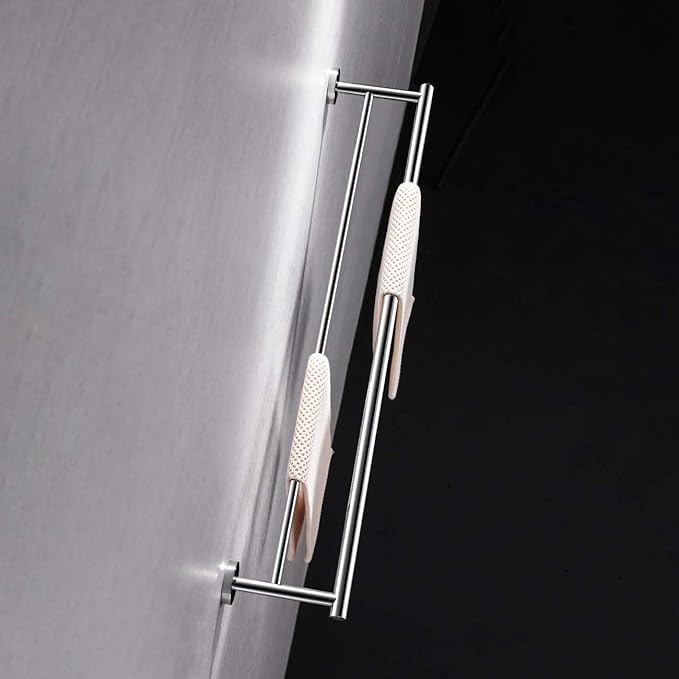 Miyili Double Towel Bar 30-Inch Stainless Steel Bathroom Towel Rack Holder Wall Mount Polished Finish