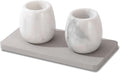 Electric Toothbrush Holder, Toothbrush Holders Travel Set with Tray and Bag, 2 Pcs Marble Electric Toothbrush Holder for Bathroom (White)