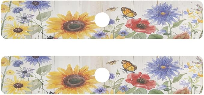 Watercolor Cornflower Butterfly Kitchen Sink Splash Guard Faucet Mat Diatomite Absorbent Pad for Bathroom RV 30x5.4in 1PCS water