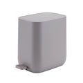1.85 Gallons 7 Liters Slim Small Bathroom Trash Can with Lid Soft Close Dust Bin Step Pedal Garbage Waste Home Kitchen Bin Office Smooth ABS Washable Cubo de Basura Cocina Grey