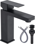 Black Bathroom Faucet ARCORA Matte Black Faucet for Bathroom Sink Modern Single Hole Bathroom Faucet with cUPC Supply Lines and Pop Up Drain